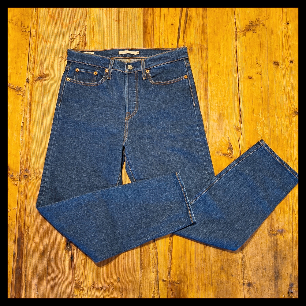 🆕 Levi's High Waisted Straight Wedgie Blue Jeans Size 29 NWT